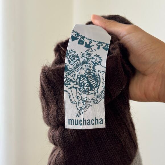 Vintage Muchacha diagonal stripe mohair-blend turtleneck with metallic thread - Picture 7 of 9